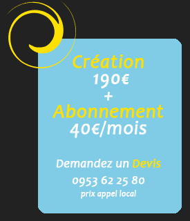 création site vitrine mensualisé